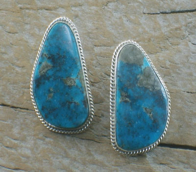 Native American Earrings Morenci Turquoise
